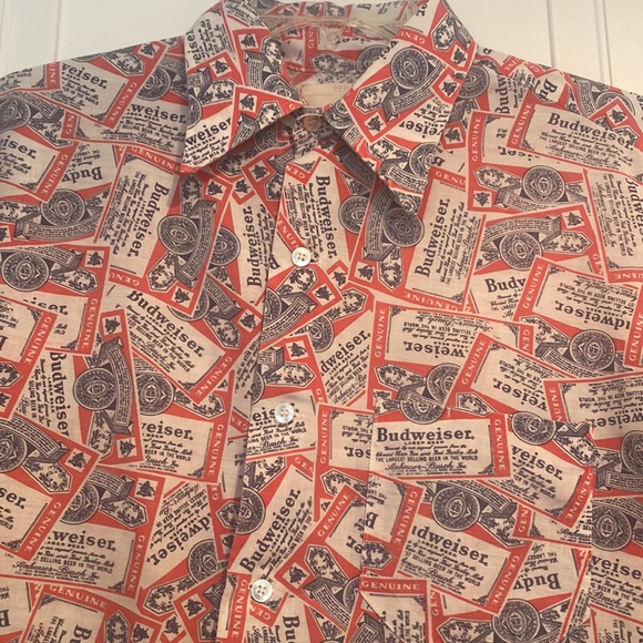 Vintage Budweiser button up - Picture 2 of 5